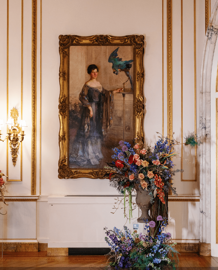 Art in Bloom DC Isabel Anderson portrait interpreted by Wilding Floewrs and Kentlands Flowers & Bows
